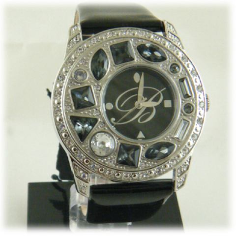 Orologio Blumarine cristalli pelle nero