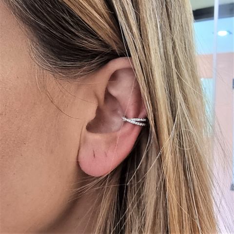 mono orecchino ear cuff argento 925 