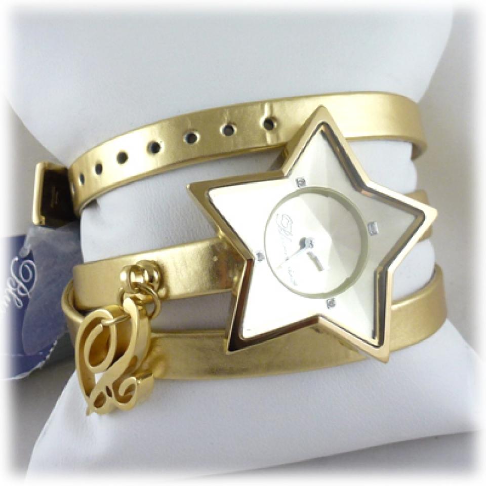 Orologio Blumarine stella oro doppio cinturino pelle