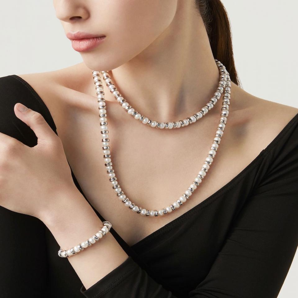 Bracciale Emma , in Argento 925 e perle naturali