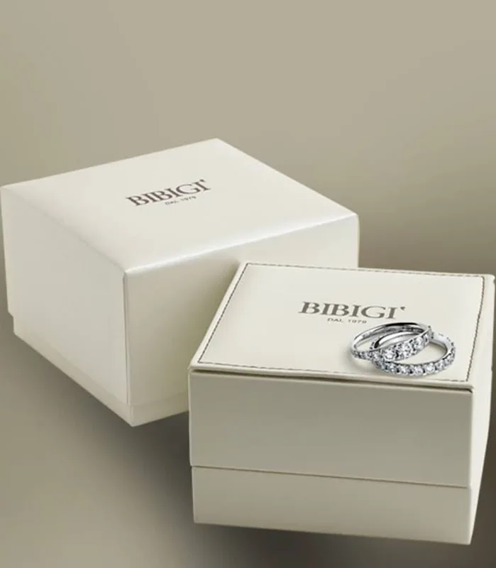 Anello Bibigì cuore rubino e diamanti in oro 18kt.