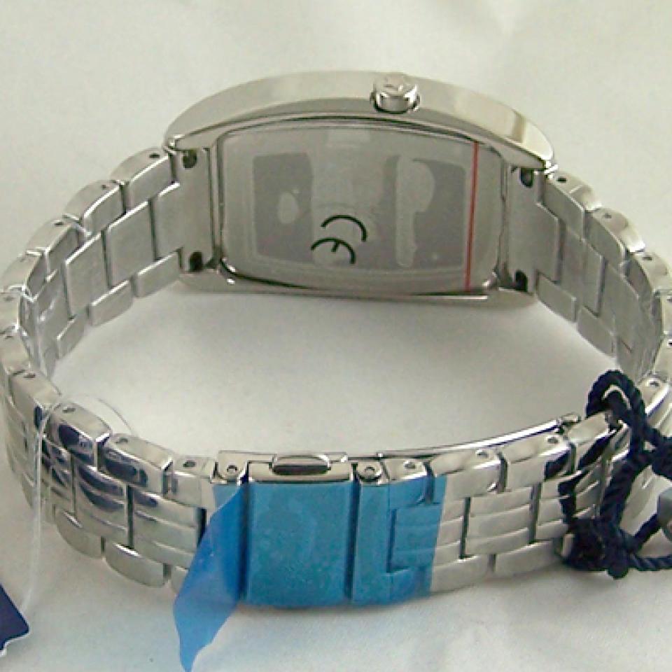 Orologio Blumarine acciaio tonneau nero e swarovski