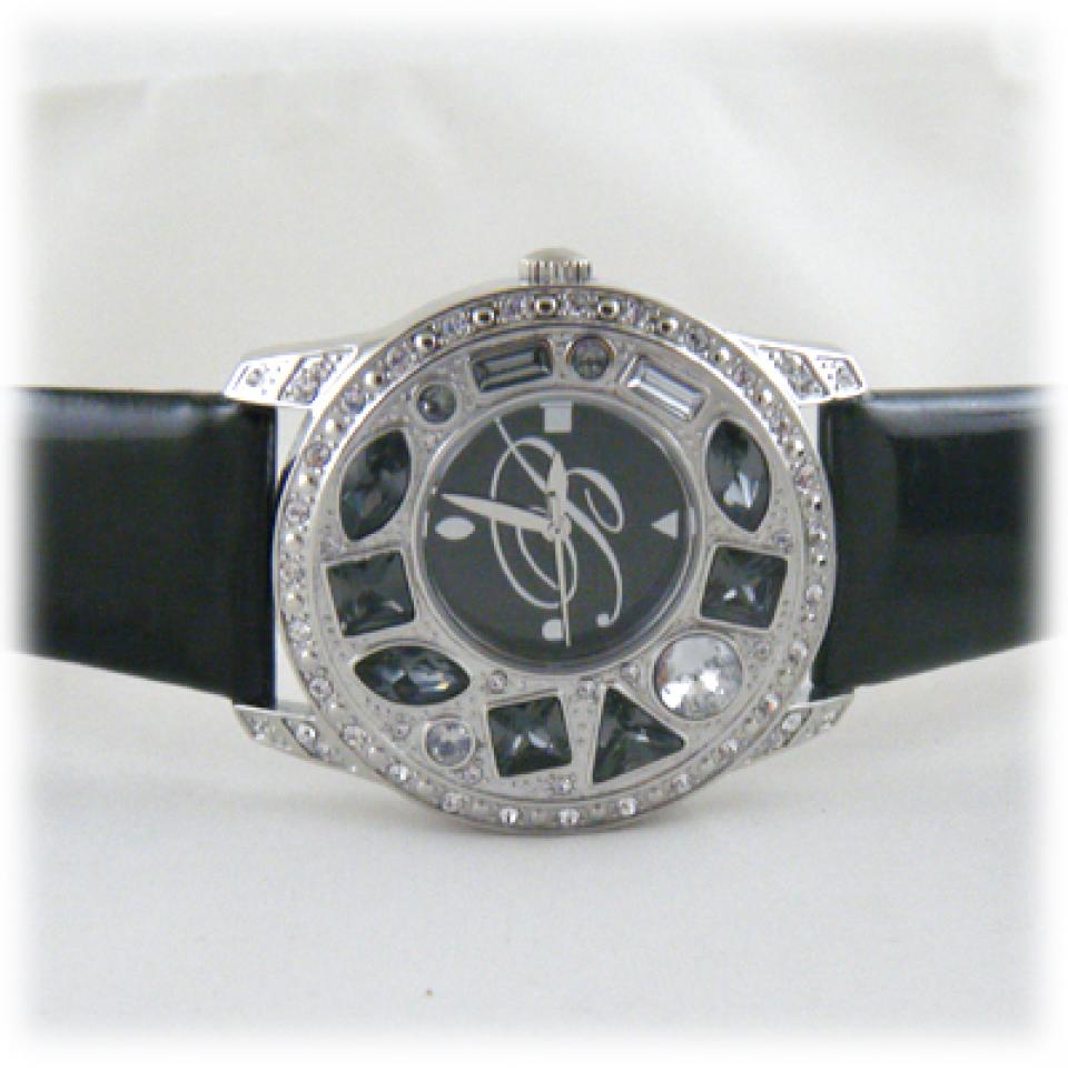 Orologio Blumarine cristalli pelle nero