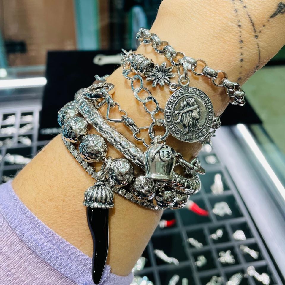 bracciale raspini catena cuori