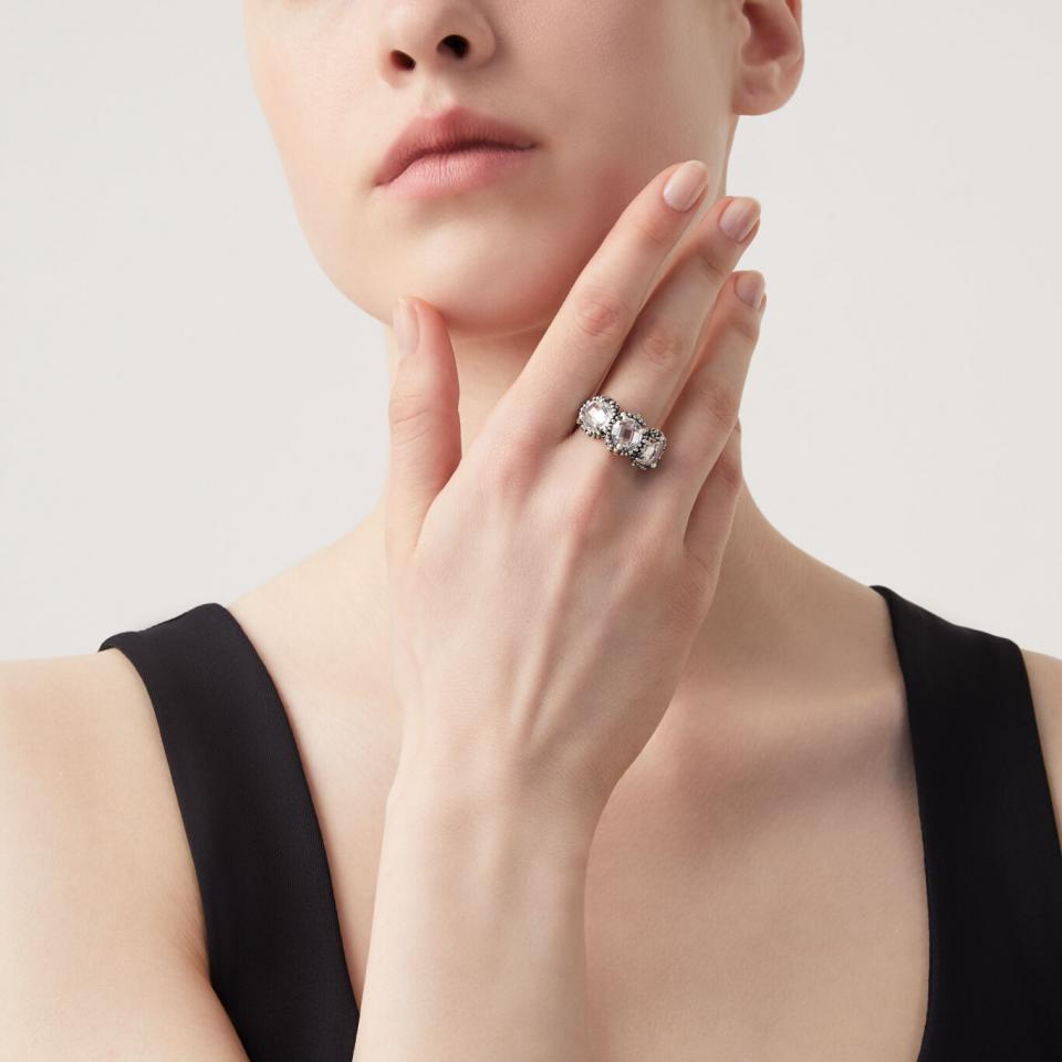 Anello Raspini Shine Trilogy argento 925 e cubic zirconia