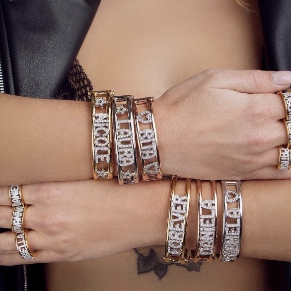 Bracciale a manetta personalizzato in argento 925