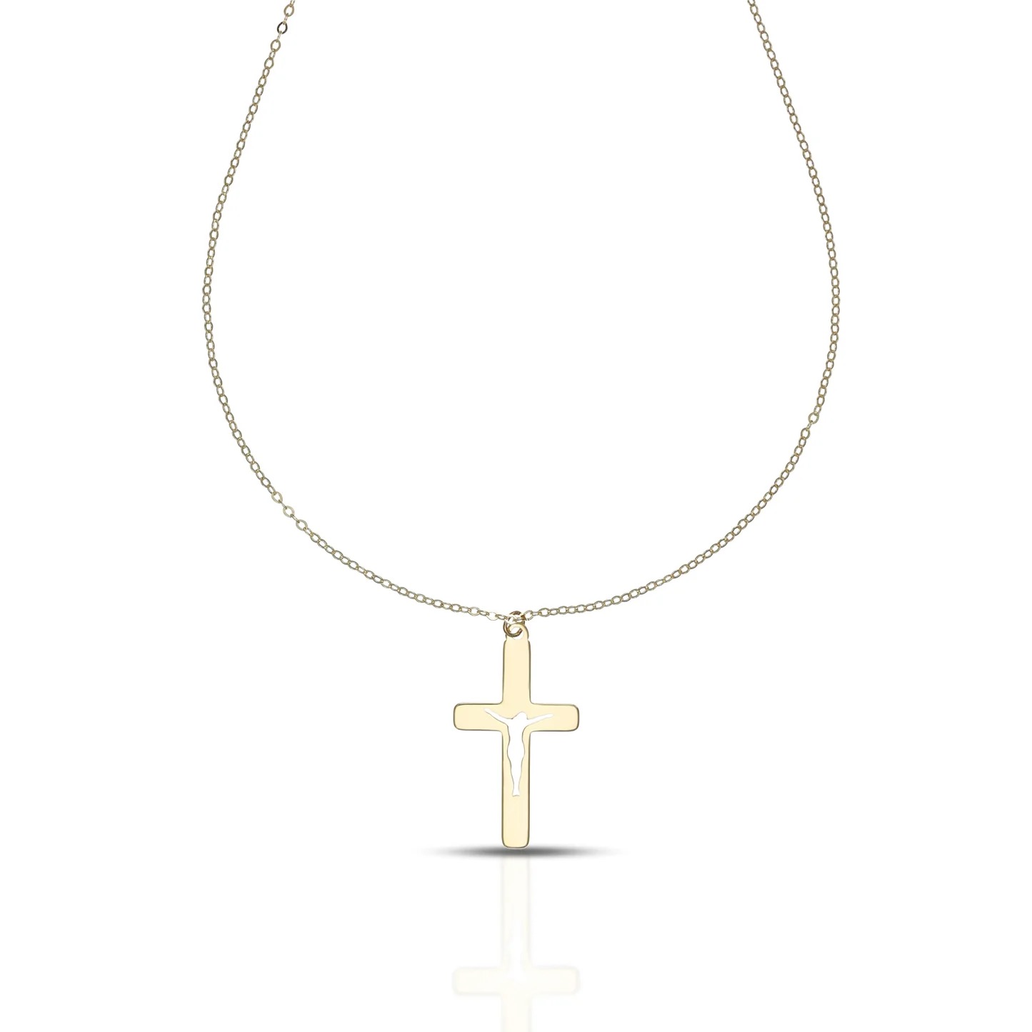 Collana da uomo con Croce Corpus Lux in oro 9kt.