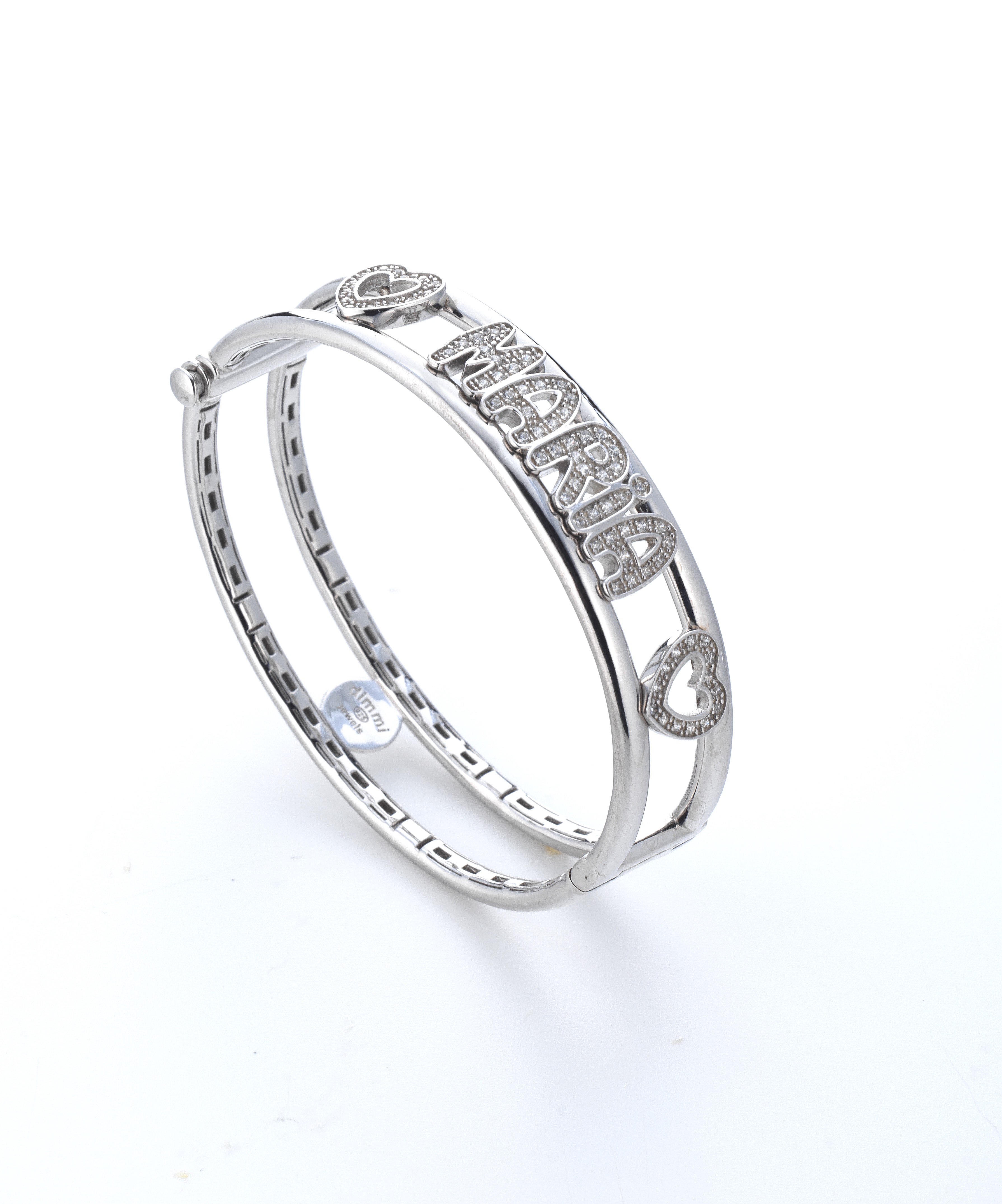 Bracciale a manetta personalizzato in argento 925