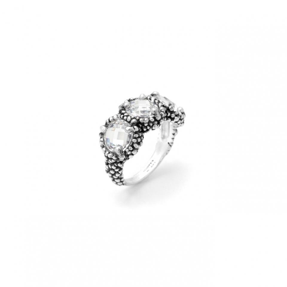 Anello Raspini Shine Trilogy argento 925 e cubic zirconia