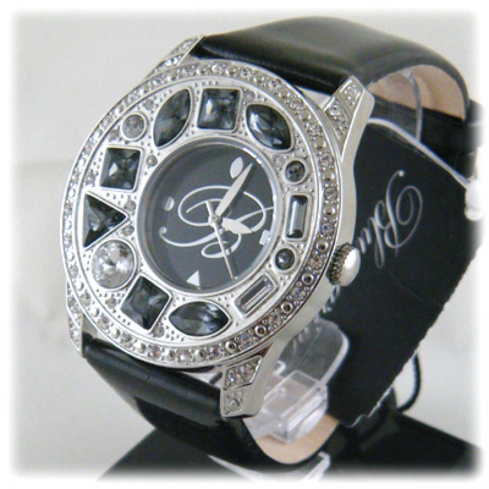 Orologio Blumarine cristalli pelle nero