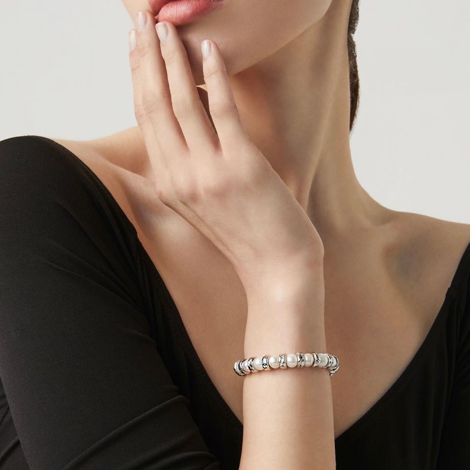 Bracciale Emma , in Argento 925 e perle naturali