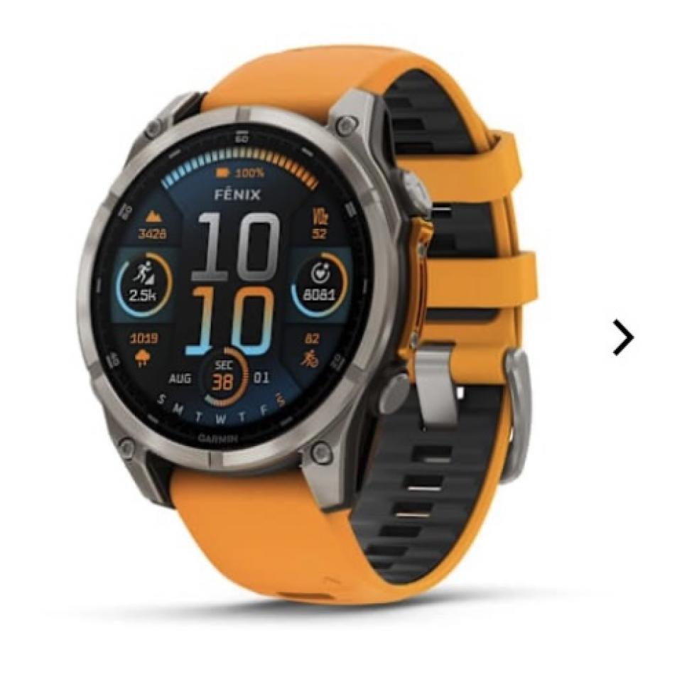 fēnix® 8 - 47 mm, AMOLED Sapphire, Titanio, Titanium & Spark Orange