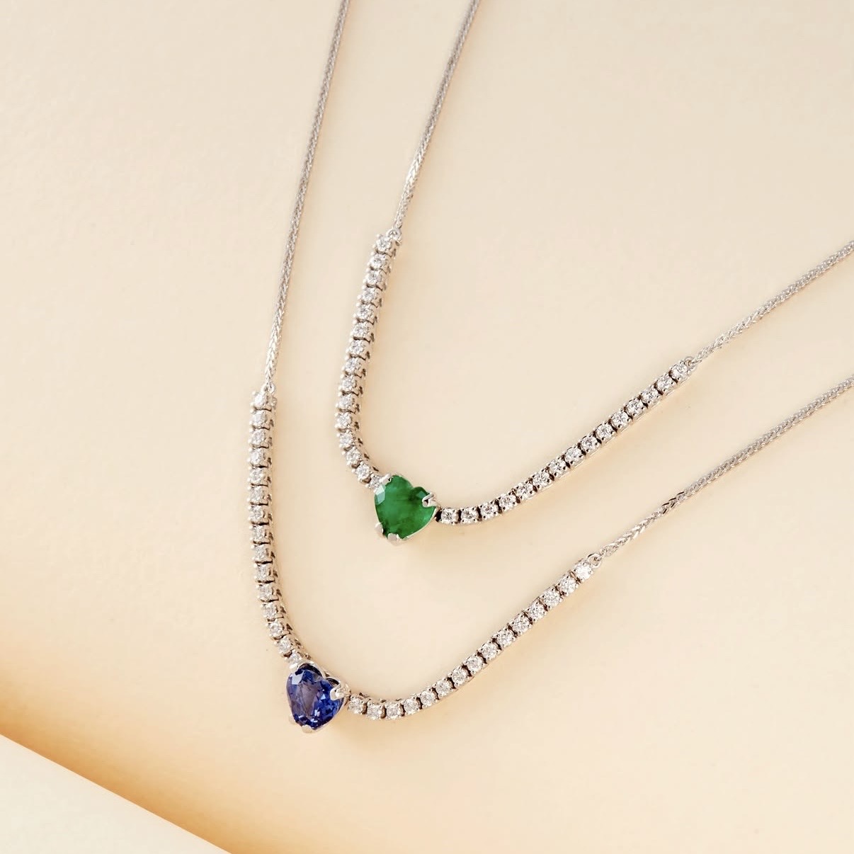 Collier Gianni Carità in oro 18kt diamanti e zaffiro