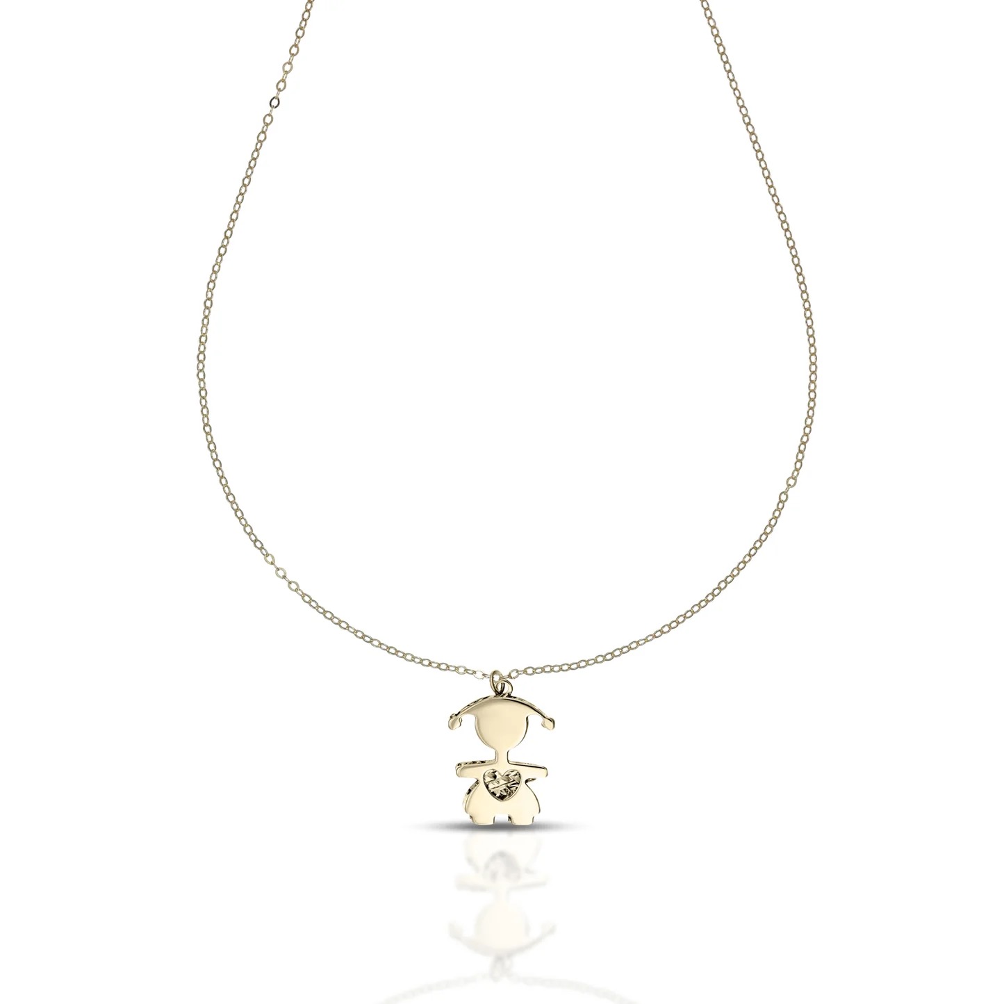 Collana da donna Dana con Bimba collezione primi battiti in oro giallo 9kt.