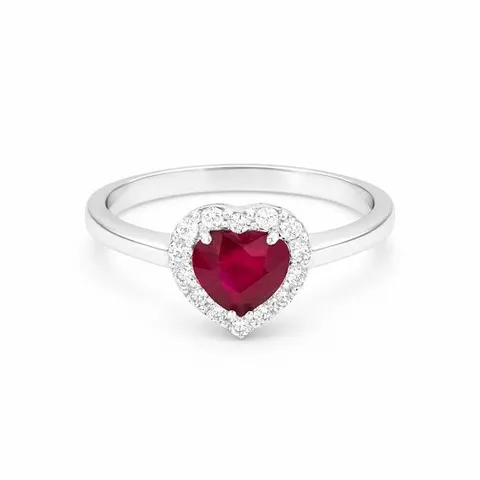 Anello Zydo Cuore rubino e diamanti in oro 18kt
