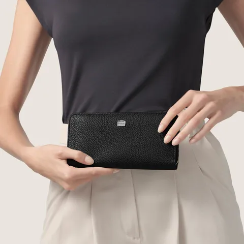 Portafoglio Raspini con zip grande Pelle goffrata