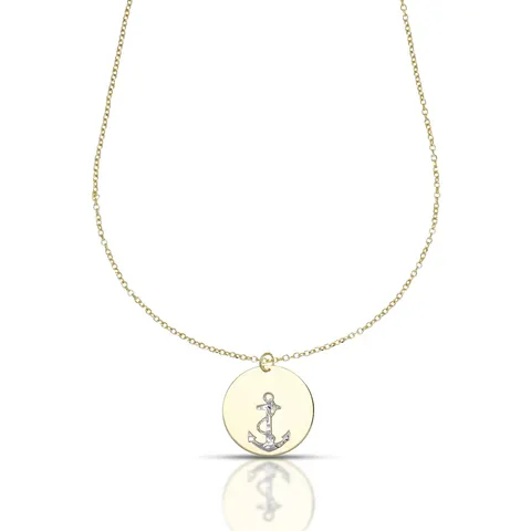 Collana da uomo Dana con ancora in oro 9kt.
