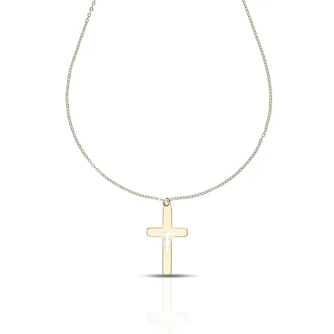 Collana da uomo con Croce Corpus Lux in oro 9kt.