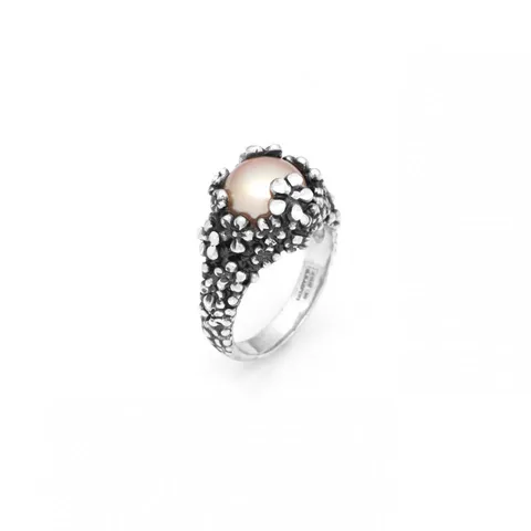 Anello Blossom Raspini argento 925 e perla rosa naturale