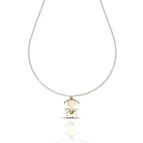 Collana da donna Dana con Bimba collezione primi battiti in oro giallo 9kt.